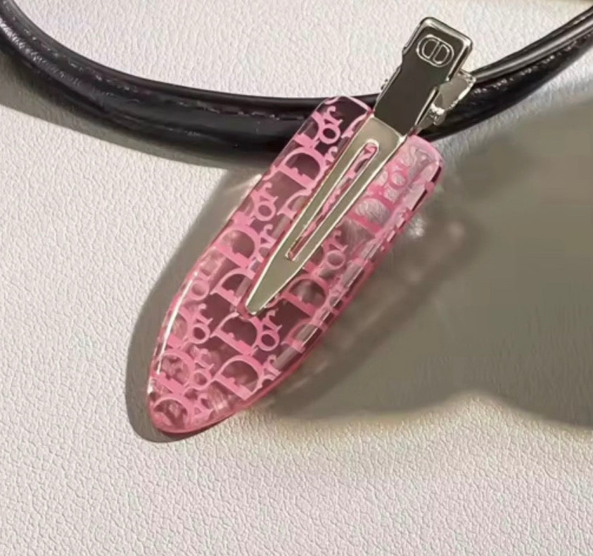 Pink hair clips